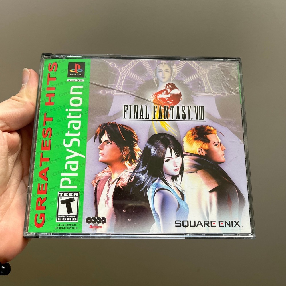Final Fantasy VIII PS1 Greatest Hits Square Enix 4-Disc RPG SLUS-00892GH